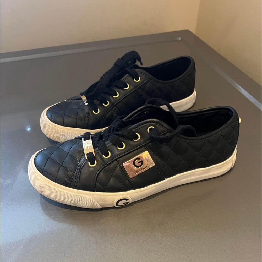 G by Guess Black Quilted Ladies Size 6 Sneakers